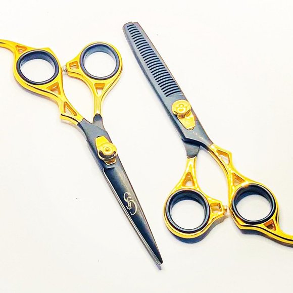 Barber Scissor Set Cutting And Thinning Shears - Picture 2 of 3